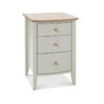 Bentley Designs Whitby Scandi Oak & Soft Grey Three Drawer Nightstand, 2 Pack - Image 3