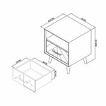 Bentley Designs Sienna Fumed Oak & Peppercorn One Drawer Nightstand, 2 Pack - Image 2