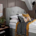 Silentnight Camden Slate Grey Fabric Full Height Headboard in 3 Sizes - Image 2