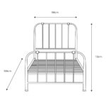 Gallery Loughton Black Metal Bed Frame in 3 Sizes - Image 3