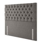 Pocket Spring Bed Company Ravello Grey Fabric Full Height Headboard in 3 Sizes