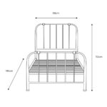 Gallery Loughton Cream Metal Bed Frame in 3 Sizes - Image 3