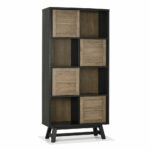 Bentley Designs Camden Weathered Oak & Peppercorn Display Cabinet - Image 3