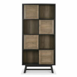 Bentley Designs Camden Weathered Oak & Peppercorn Display Cabinet - Image 4