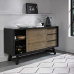 Bentley Designs Camden Weathered Oak & Peppercorn Wide Sideboard - Image 3