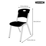 Lifetime Black Stacking Chair, 14 Pack - Image 2