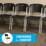 Lifetime Black Stacking Chair, 14 Pack - Image 5