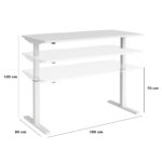 Elev8 Large Power Adjustable Height Desk, White - Image 3