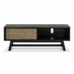 Bentley Designs Camden Weathered Oak & Peppercorn Entertainment Unit - Image 4