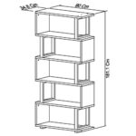 Bentley Designs Tivoli Dark Oak Open Display Bookcase - Image 2