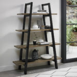 Bentley Designs Camden Weathered Oak & Peppercorn Open Display Unit