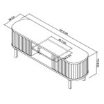 Bentley Designs Vega Scandi Light Oak Entertainment Unit for TV's up to 55" - Image 2