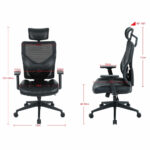 ONEX GE300 Breathable Ergonomic Gaming Chair, Black - Image 2