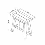 Bentley Designs Camden Weathered Oak & Peppercorn Side Table - Image 2