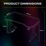 X Rocker Pulsar Max RGB Gaming Desk with LED Lights - Image 2