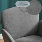 Henredon Murphy Fabric Office Chair, Grey - Image 7