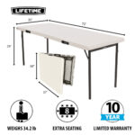 Lifetime 6ft Fold in Half Commercial Grade Table - Image 2