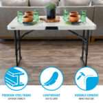 Lifetime 4ft Adjustable Height Nesting Commercial Grade Table - Image 4