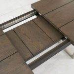 Bentley Designs Tivoli Dark Oak Extending Dining Table + 6 Black Cantilever Chairs, Seats 6-8 - Image 3