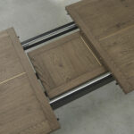 Bentley Designs Camden Weathered Oak & Peppercorn Extending Dining Table, Seats 6-8 - Image 4