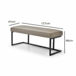 Indus Valley Arden Ceramic Dining Table With Taupe Corner Bench & Low Bench - Image 3