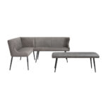 Indus Valley Henley Grey Corner Bench Set, Left Hand Facing - Image 3
