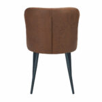 Indus Valley Henley Round Wooden Dining Table + 4 Brown Chairs - Image 5