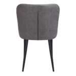 Indus Valley Henley Round Wooden Dining Table + 4 Grey Chairs - Image 5