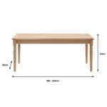 Gallery Eton Oak Extending Dining Table, Seats 6-8 - Image 2