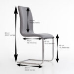 Peressini Rio Blue Faux Leather Dining Chair, 2 Pack - Image 2