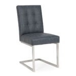 Bentley Designs Tivoli Mottled Black Faux Leather Cantilever Dining Chair, 2 Pack - Image 3