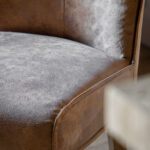 Gallery Tarnby Brown Leather Bar Stool, 2 Pack - Image 3