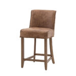 Gallery Tarnby Brown Leather Bar Stool, 2 Pack - Image 5