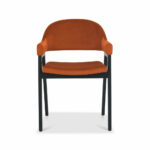 Bentley Designs Camden Peppercorn Rust Velvet Armchair, 2 Pack - Image 5