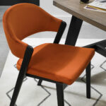 Bentley Designs Camden Peppercorn Rust Velvet Dining Chair, 2 Pack - Image 3