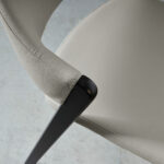 Bentley Designs Camden Peppercorn Light Grey Leather Dining Chair, 2 Pack - Image 3