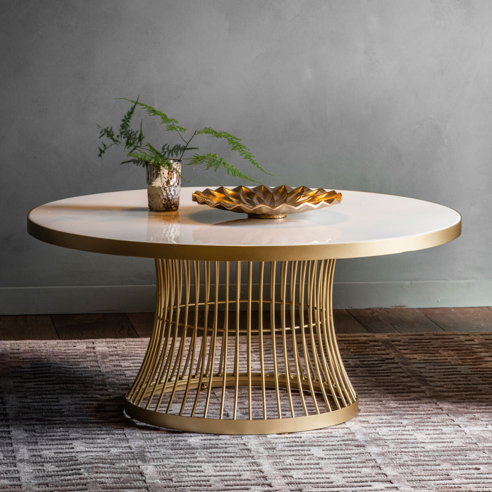 Gallery Pickford Champagne Marble Top Coffee Table