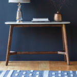 Gallery Barcelona White Marble Top Console Table