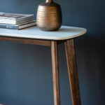 Gallery Barcelona White Marble Top Console Table - Image 3