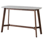 Gallery Barcelona White Marble Top Console Table - Image 4