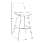 Gallery Henley Brown Faux Leather Bar Stool, 2 Pack - Image 2