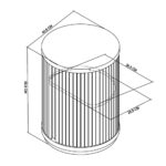 Bentley Designs Vega Scandi Light Oak Side Table - Image 2