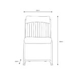 Gallery Capri Brown Leather Cantilever Dining Chair - Image 2