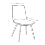 Gallery Hinks Brown Faux Leather Dining Chair, 2 Pack - Image 2