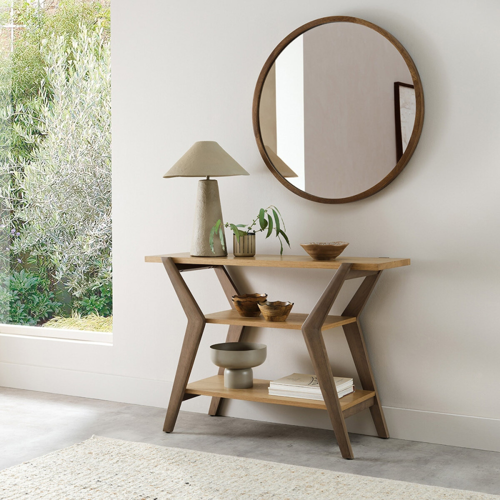 Bentley Designs Kristen Light Oak Console Table