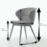 Peressini Doris Brown Faux Leather Dining Chair - Image 2