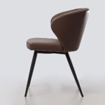 Peressini Doris Brown Faux Leather Dining Chair - Image 4