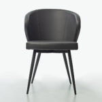 Peressini Doris Grey Faux Leather Dining Chair - Image 3
