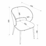 Bentley Designs Luca Green Fabric Dining Chair, 2 Pack - Image 2