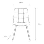 Gallery Darwin Brown Faux Leather Dining Chair, 2 Pack - Image 2